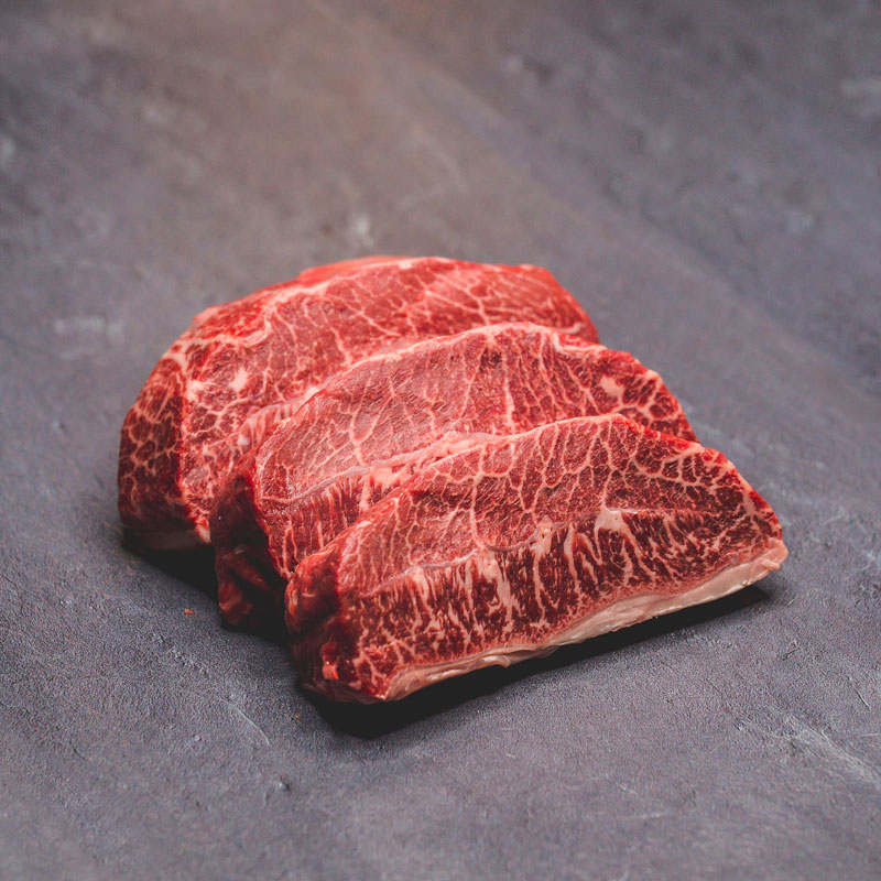 Top Blade Steak top blade steak su ripiano grigio